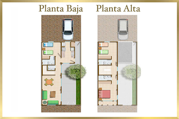 Mapa arquitectónico del modelo Escala en la urbanización Punta Dorada