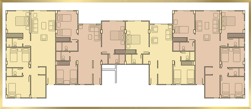 Modelos de departamentos en la urbanización Punta Dorada